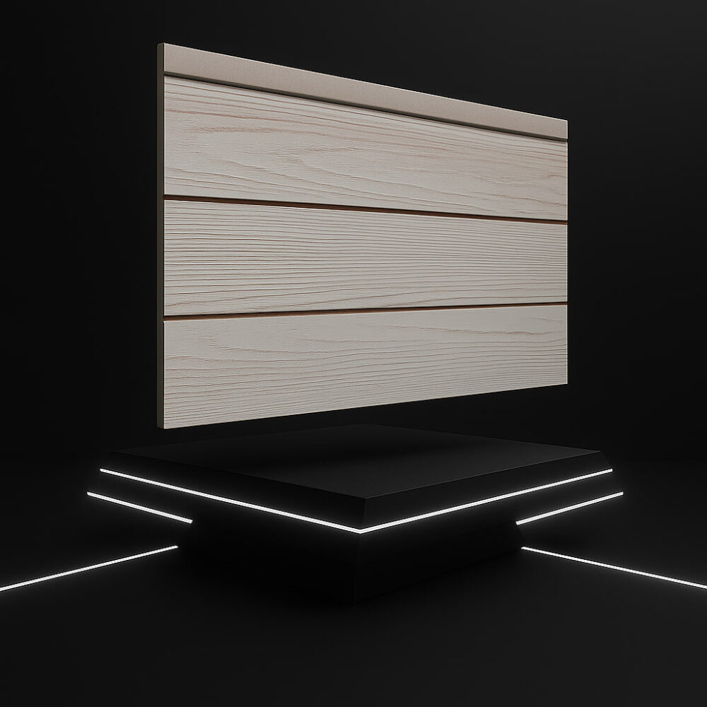Cedar or Walnut Patterned Fiber Cement Board with Joint