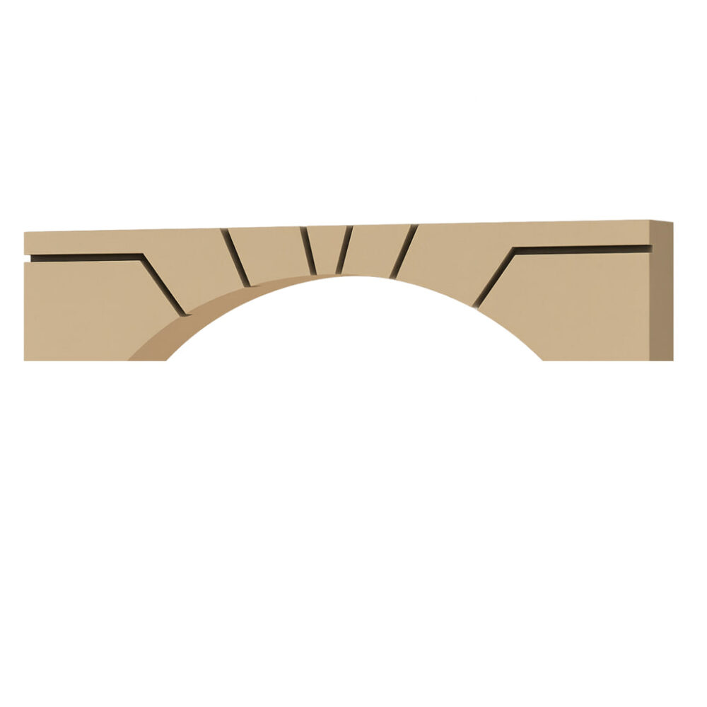 Decorative Arch Crown Element with Groove Details-STC 0007