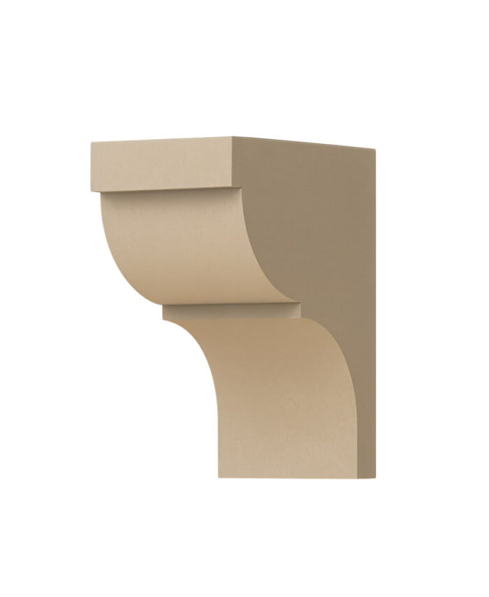 SPY-0002 – Compact Smooth Double-Curve Decorative Bracket (Corbel)