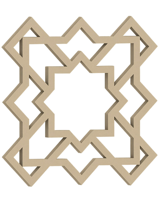 SMO-0005 – Star-Inspired Decorative Motif Panel