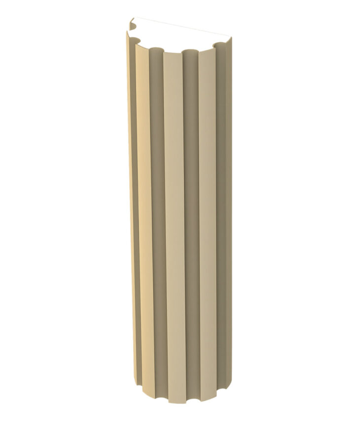 SST-0201 – 25×12.5 cm Fluted Half-Round Column